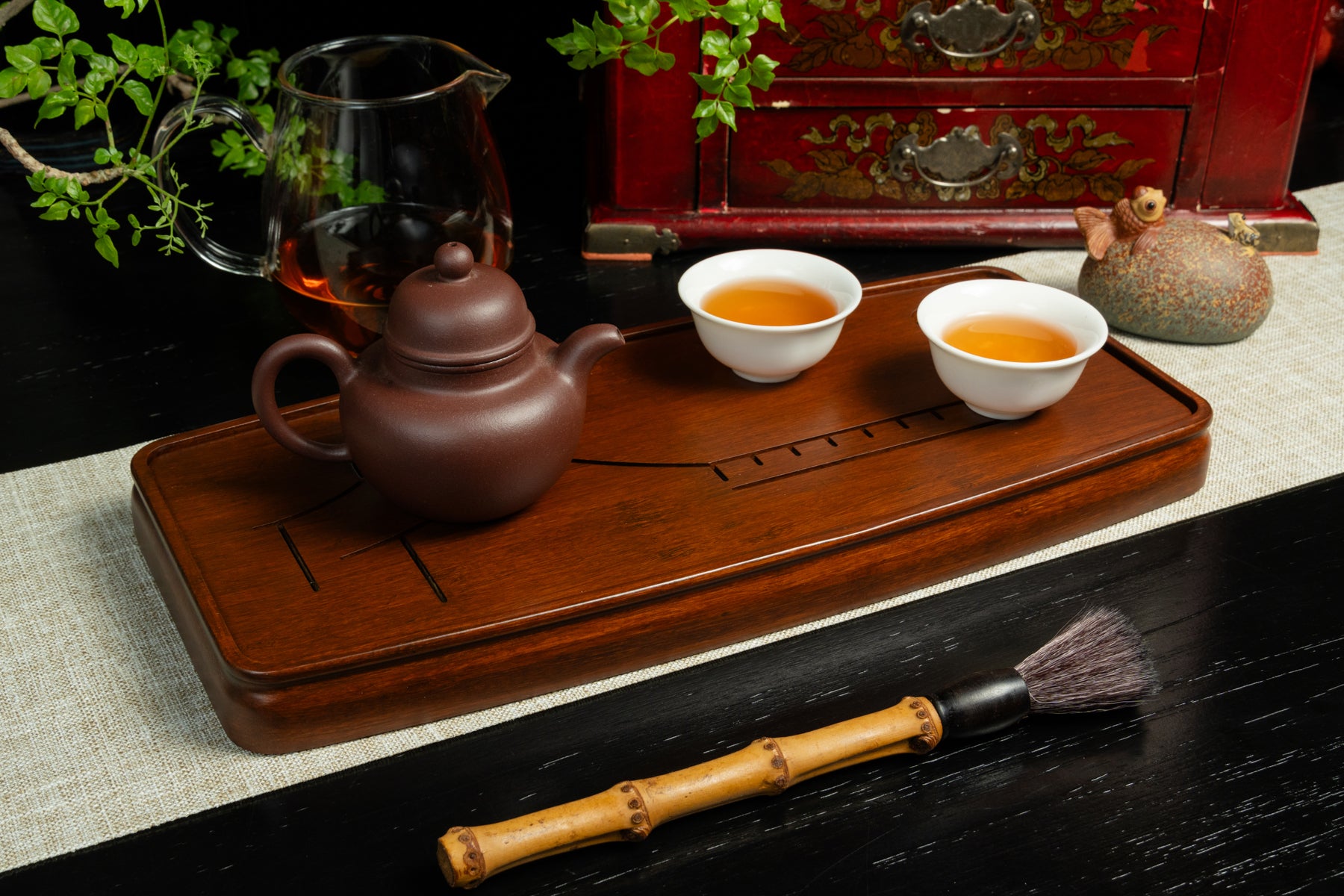 Jiangnan River Tea Tray (M) 重竹江南盛水茶盤 (中)