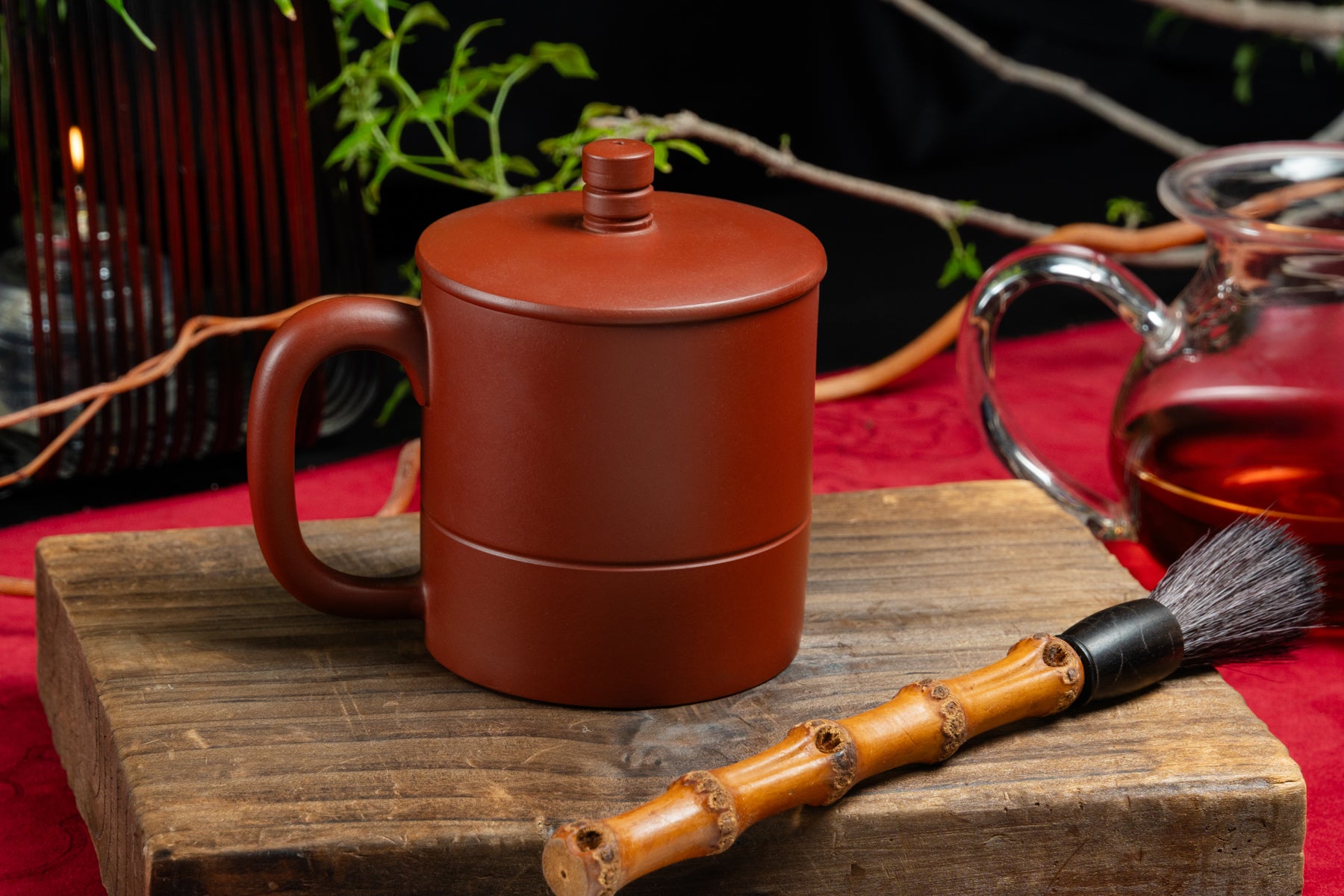 Yixing Terracotta Zhu Ni Lidded Mug 朱泥蓋杯