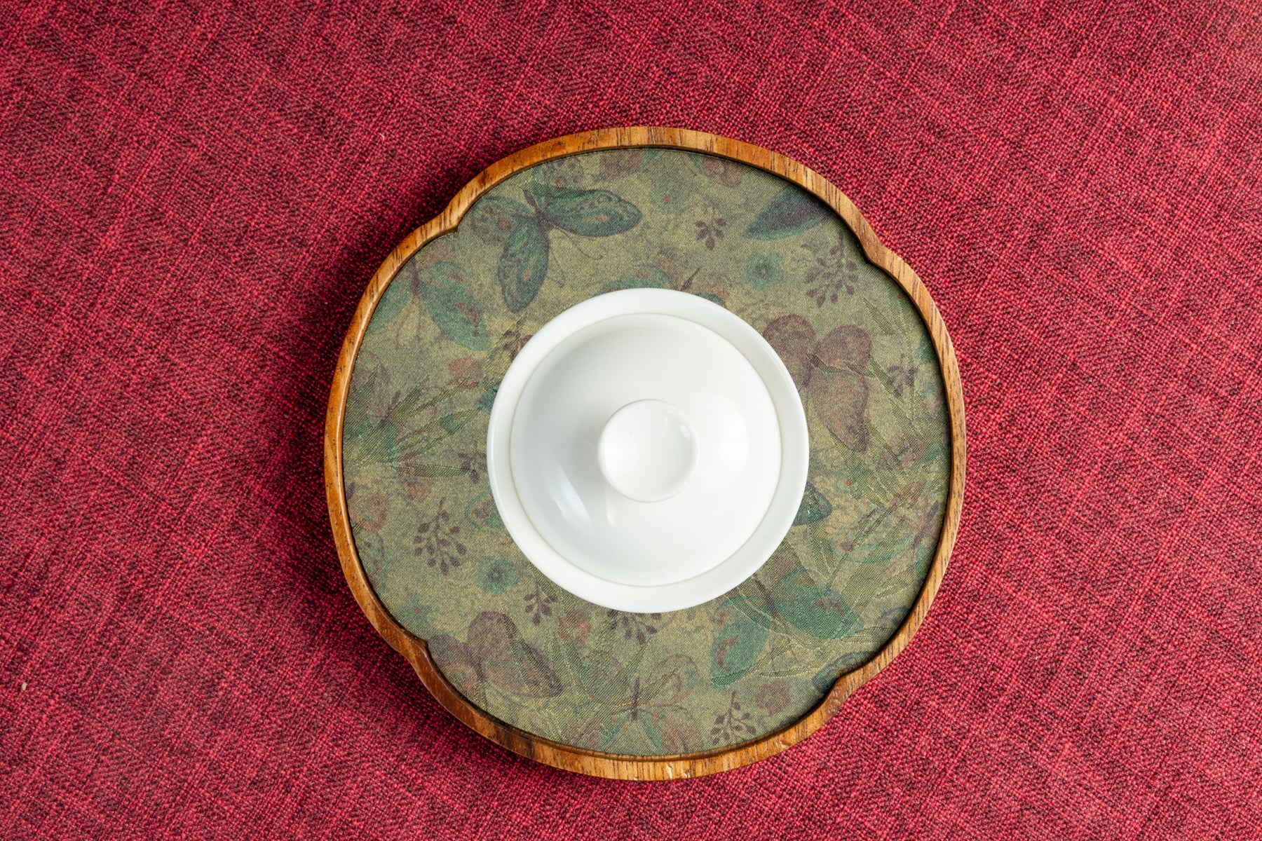 Walnut Wood Teapot Tray – Four Seasons 胡桃木茶承 – 四季