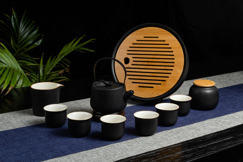 Iron Black Ceramic Ceremony Tea Set 黑金剛功夫茶具