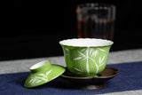 Artisan Gaiwan Full Tea Set Apple Green 青竹蓋碗茶具套裝
