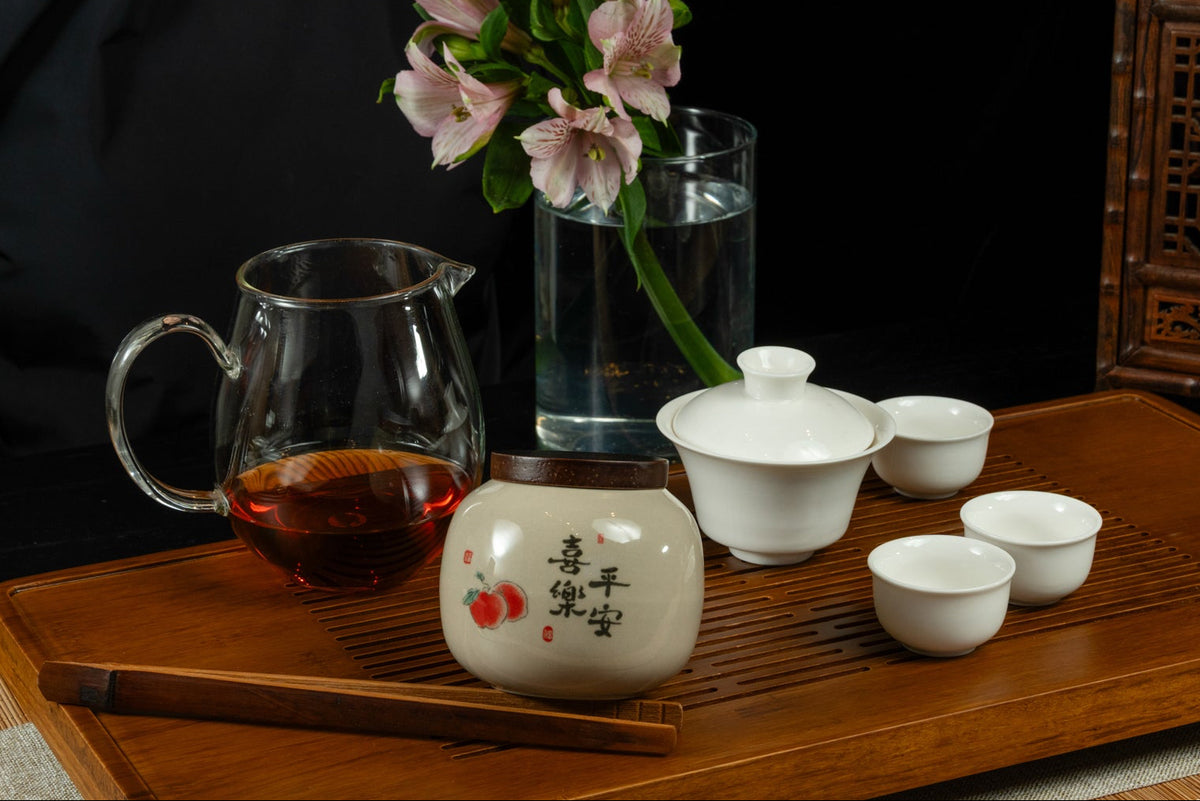 Longevity Peach Tea Caddy 平安喜樂