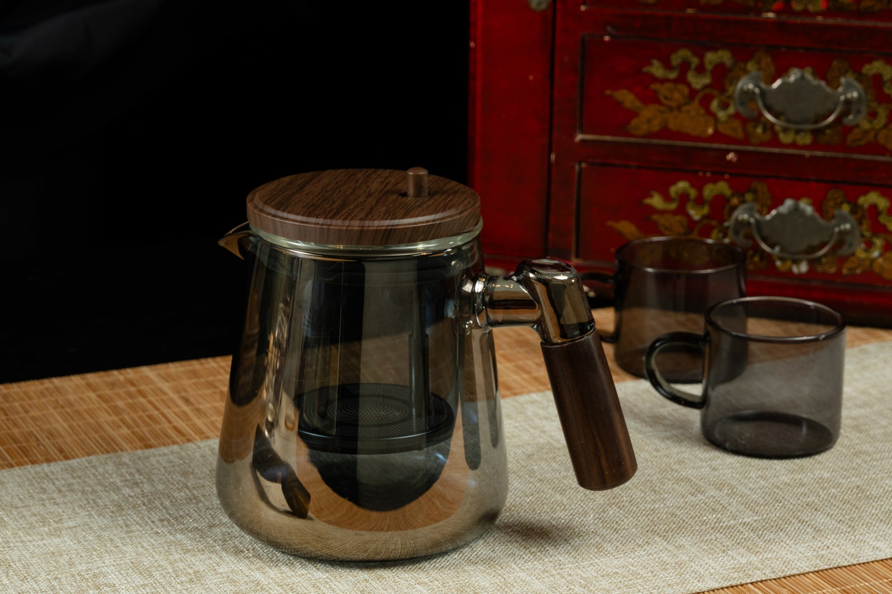 Smoky Glass Tea Brewer 煙灰色玻璃飄逸泡茶器