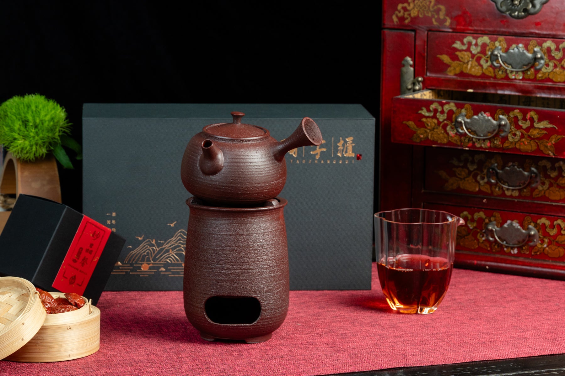 Traditional Clay Charcoal Tea Boiler Set 炭爐則把茶壺套