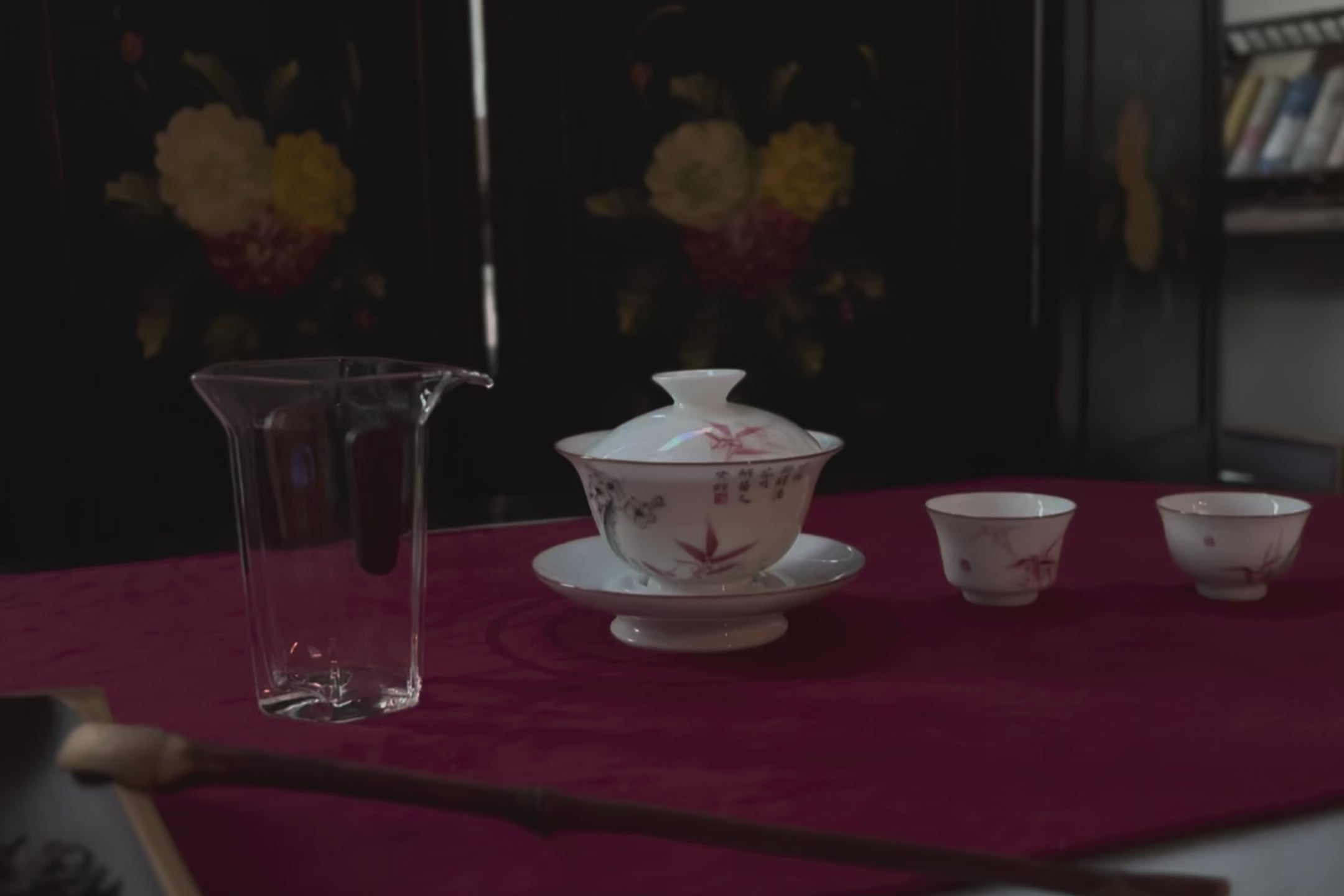 Auspicious Bamboo Jingdezhen Porcelain Tea Set