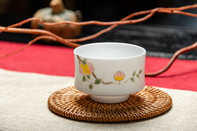 Longevity Peach Chu Xin Porcelain Teacup
