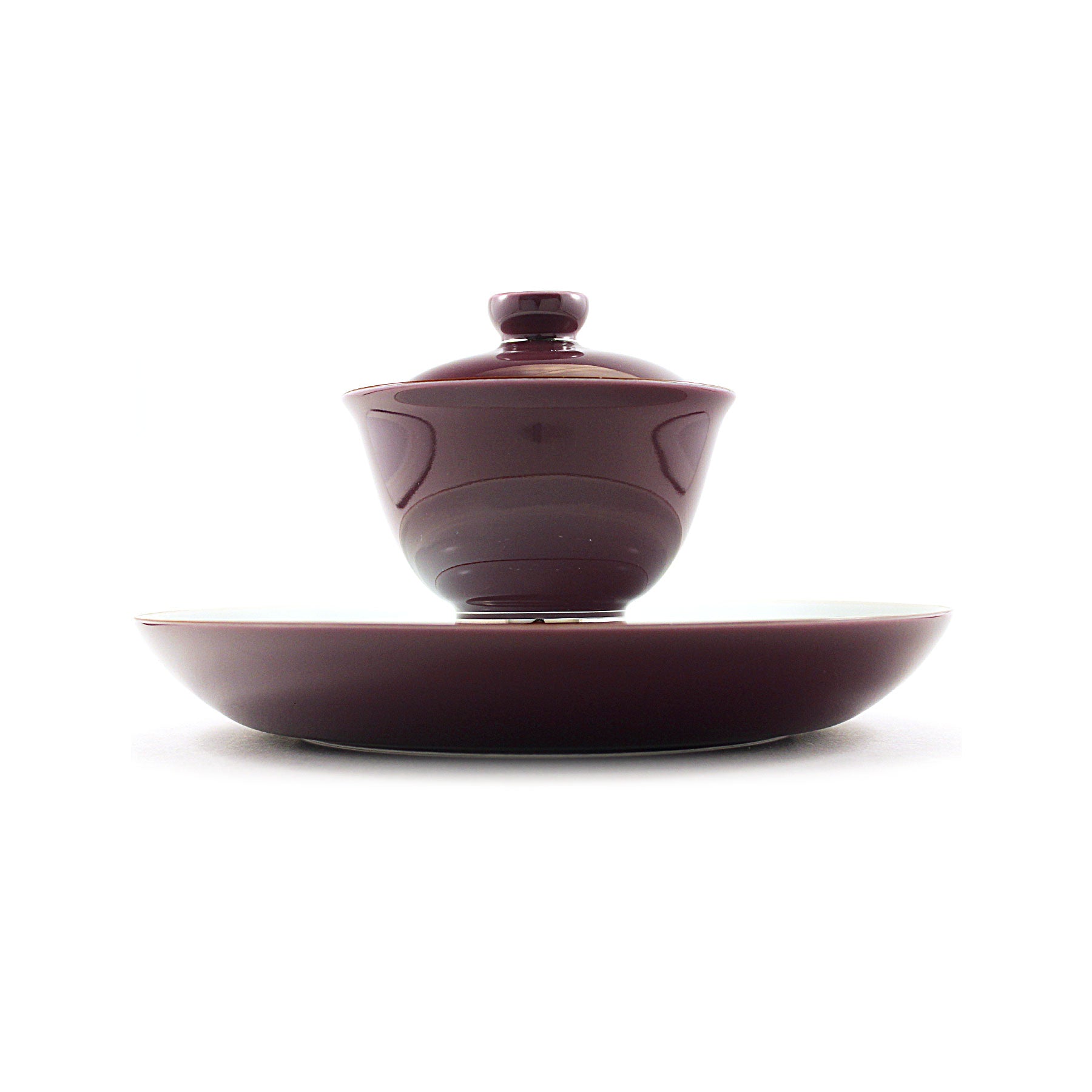 Porcelain Gaiwan 200ml Saucer Violet 乾泡 蓋碗