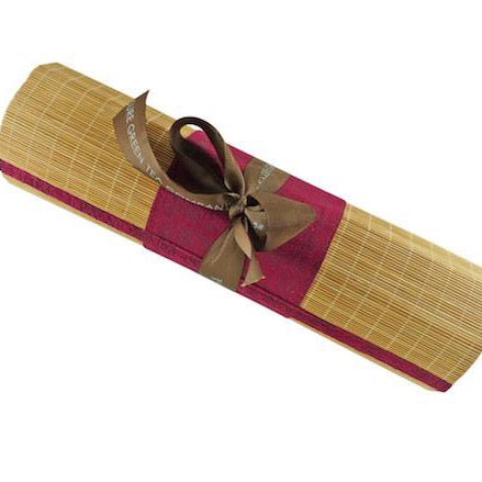 Bamboo Table Runner - Red Center Stripe