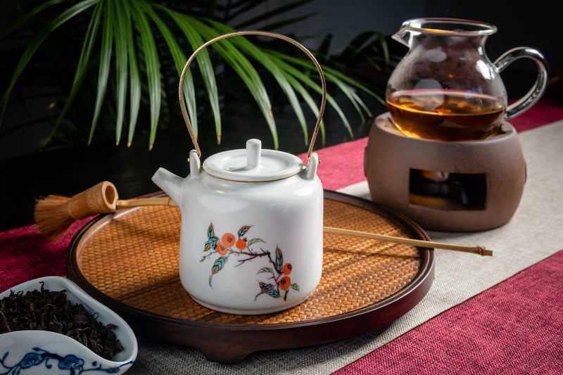 Hawthorn Ru Ware Ceramic Teapot