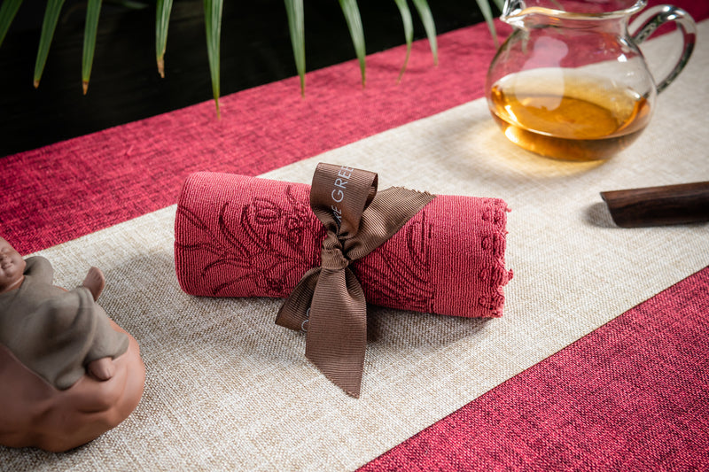 Traditional Ceremonial Tea Towel (Red)