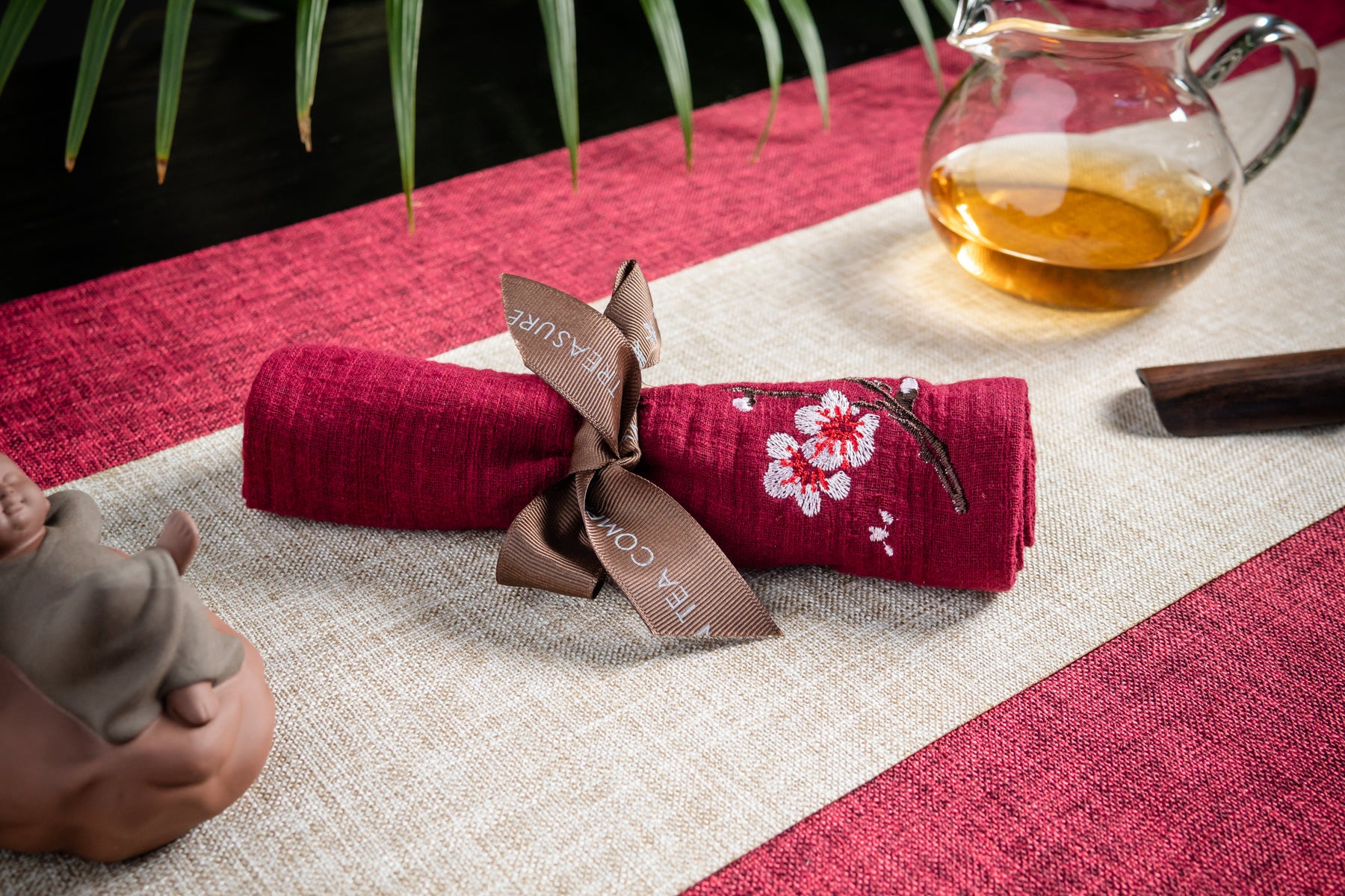 Tea Towel Cherry Blossom Linen Cotton