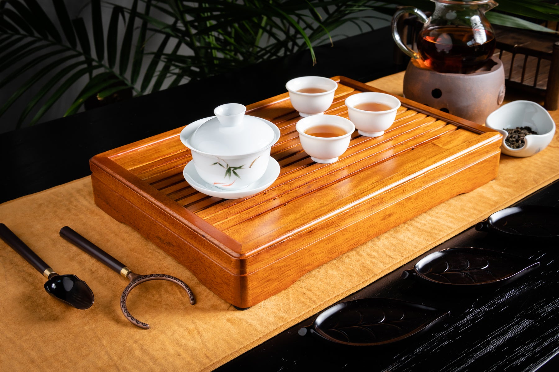 The Classic Wood Tea Tray 綠心檀古典茶盤