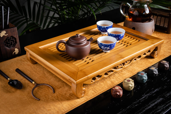 Linear Bamboo Tea Tray