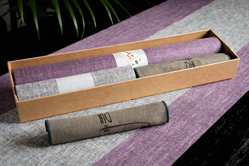 Ceremonial Tea Table Runner Set - Linen (Pastel Purple)