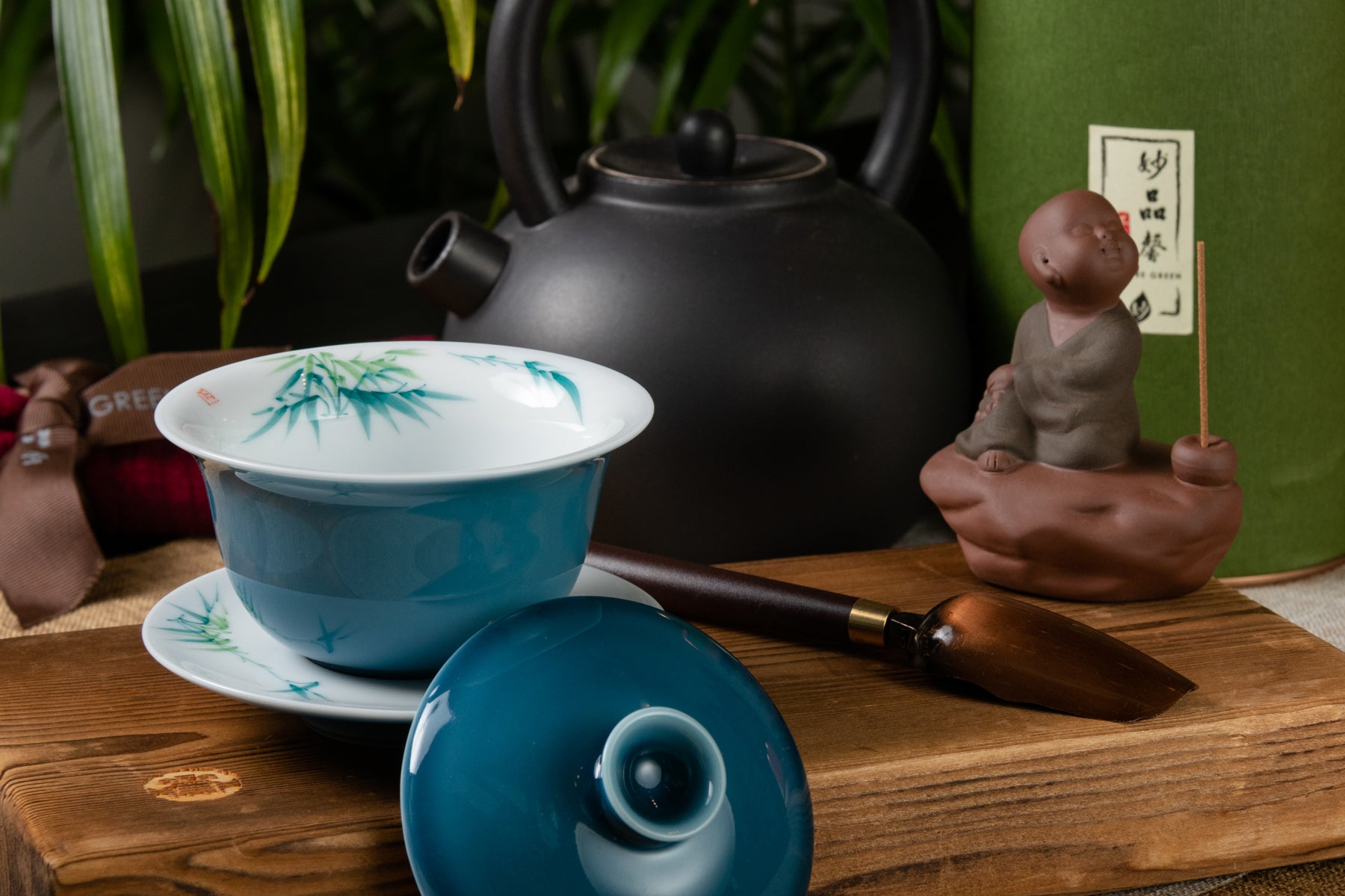 Ji Lan Bamboo Gaiwan 霽藍竹蓋碗