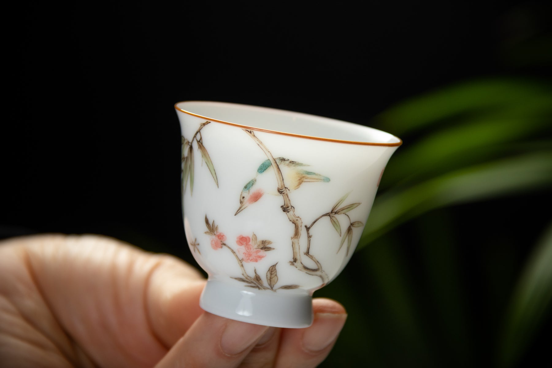 Curious Sparrow Cup 花鳥-青竹麻雀图