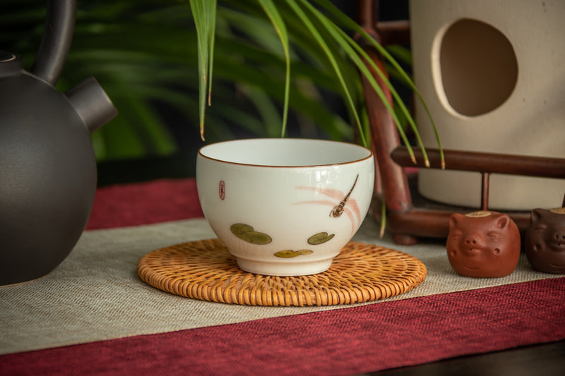 Dragonfly Hand Crafted Jingdezhen Cup