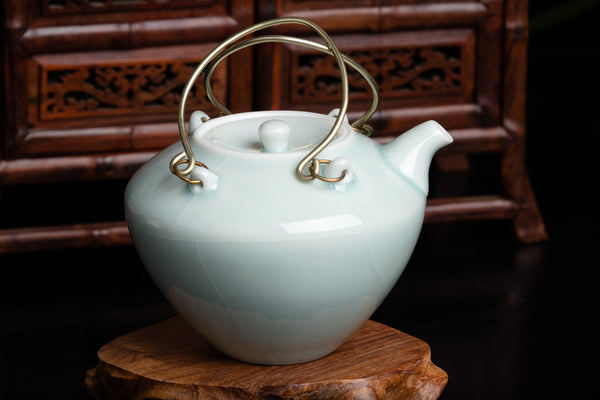 Turquoise Breeze Glazed Teapot 影青釉茶壶