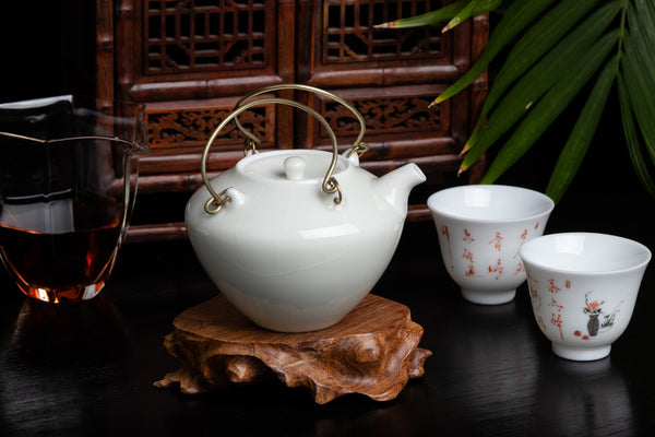 Khaki Cream Glazed Teapot 岩石釉茶壶