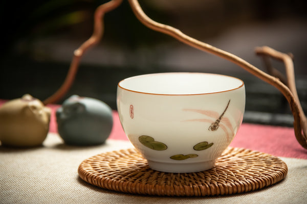 Dragonfly Hand Crafted Jingdezhen Cup