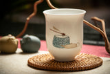 Exclusive Jingdezhen Porcelain Cup - Dragonfly Dance