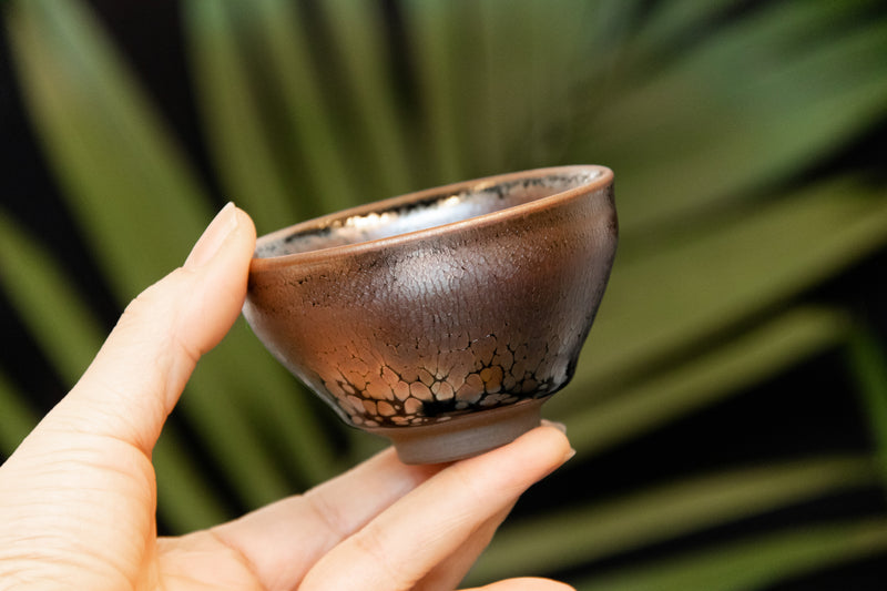 JianZhan Cup (Light) 建盞大杯 - 黑籃淺色