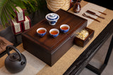 Long Dynasty Tea Tray 胡桃色竹制收纳盒茶盘-長方